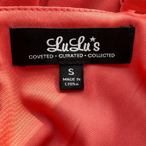 Lulu’s Mythical Kind of Love Coral Pink Maxi Dress Size Small - Picture 11 of 14